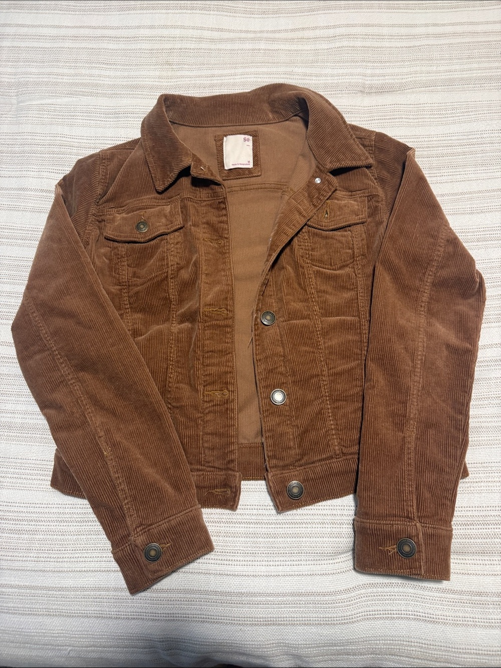 SO Brown Corduroy Trucker Jacket